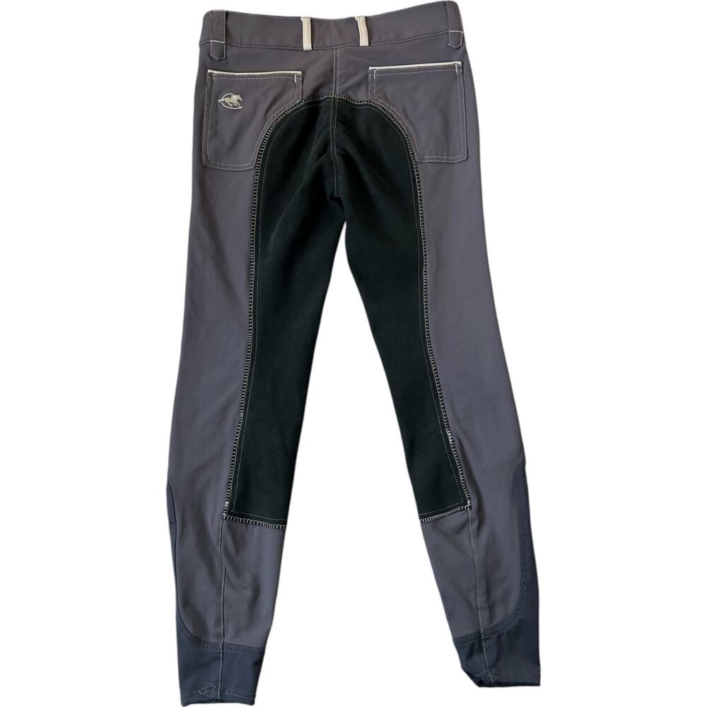 EUC Piper Evolution Mid-rise Riding Breeches Full Suede Seat Dusk/Black Size 26L